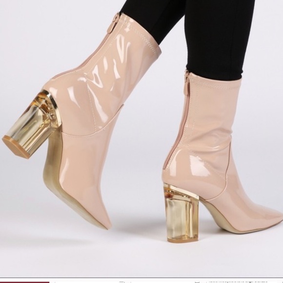 Public desire clear heeled booties - Picture 2 of 8
